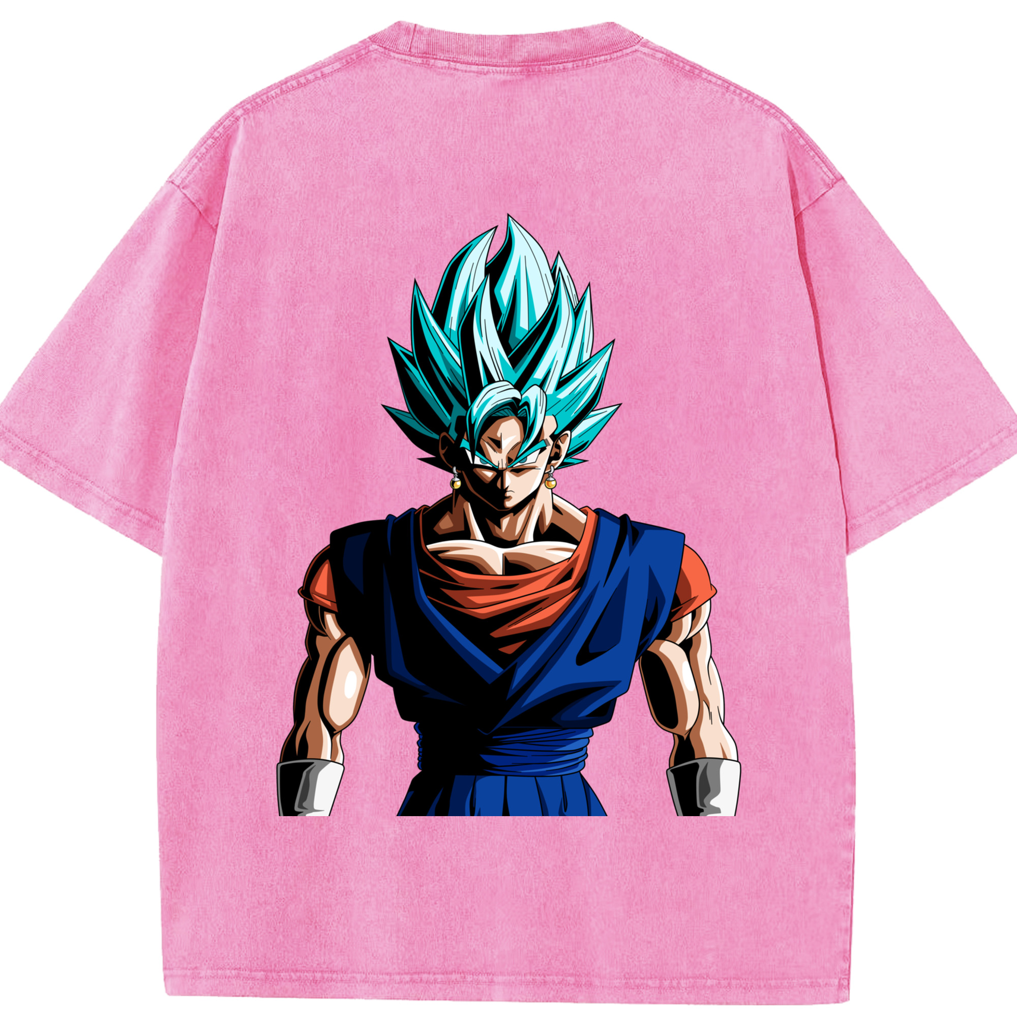 （画像用） ドラゴンボール ベジット DRAGON BALL Vegetto 綿100% ヴィンテージ風 半袖Tシャツ（背面プリント）